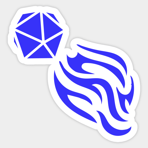 Reckless Attack Podcast Dice Logo Dark Blue Sticker by Reckless Attack